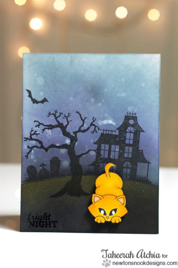 Fright Night Halloween Kitty card by Taheerah Atchia